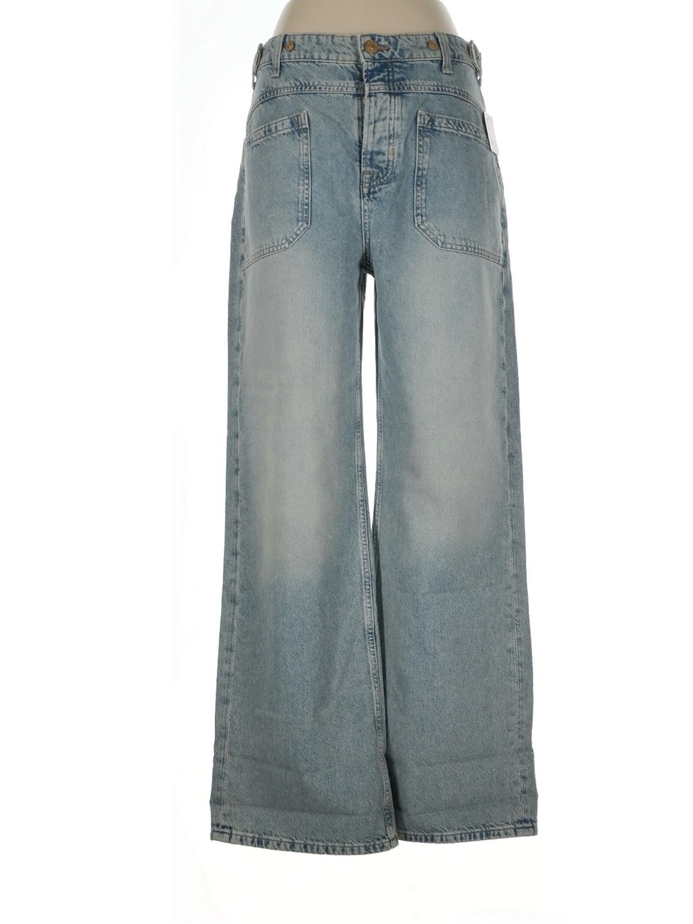 Free People Women's "We the Free Palmer Cuffed Baggy Jeans Size 29 NWT